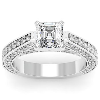 Antique Cathedral Diamond Engagement Ring