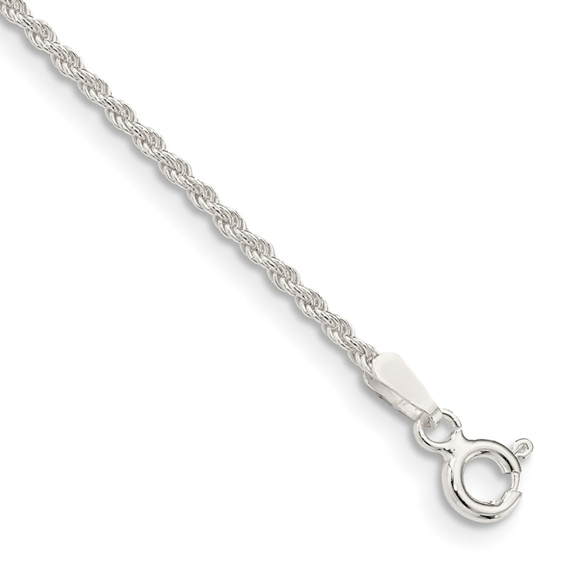 Solid 925 Sterling Silver 1.5mm Open Link Anklet Chain Necklace