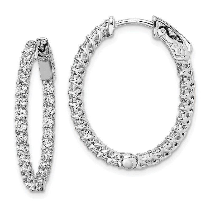 18K White Gold Plated Charming Heart Cut Clear Crystal Leverback Hoop Earrings for Womens Huggie CZ Smooth Silver Tone Jewelry 