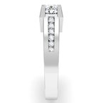 Round Diamond Engagement Ring with Channel set Diamonds
