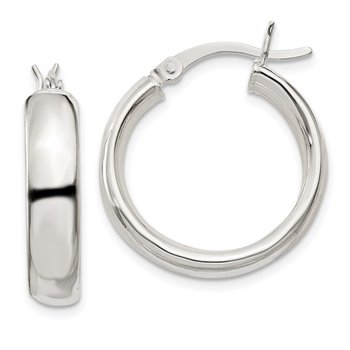 Sterling Silver 4.75x20mm Hoop Earrings