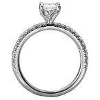 Romance Peg Head Semi-Mount Diamond Ring