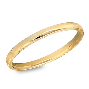 Yellow gold, 2MM, comfort-fit gent's band