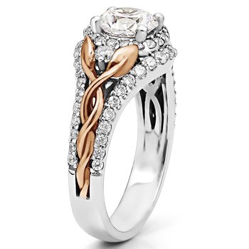 Round Cut Halo Diamond Engagement Ring 