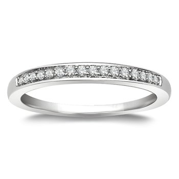White gold, straight diamond wedding ring