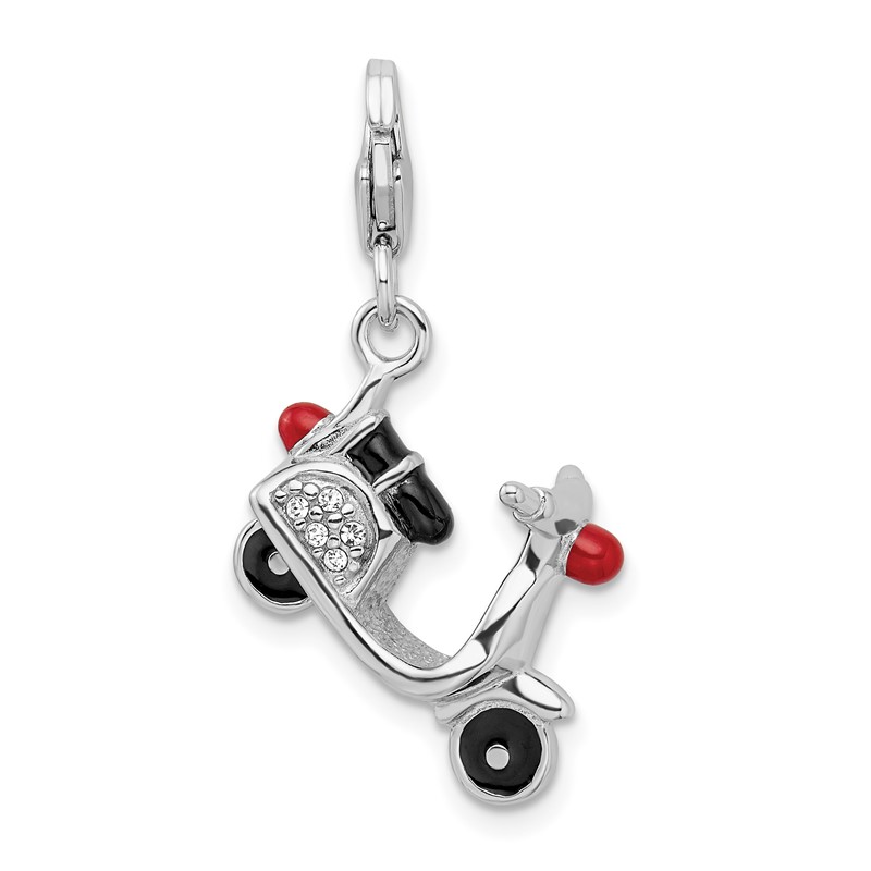 Amore La Vita Sterling Silver Element Cherries Click-On Lobster Clasp Charm Pendant
