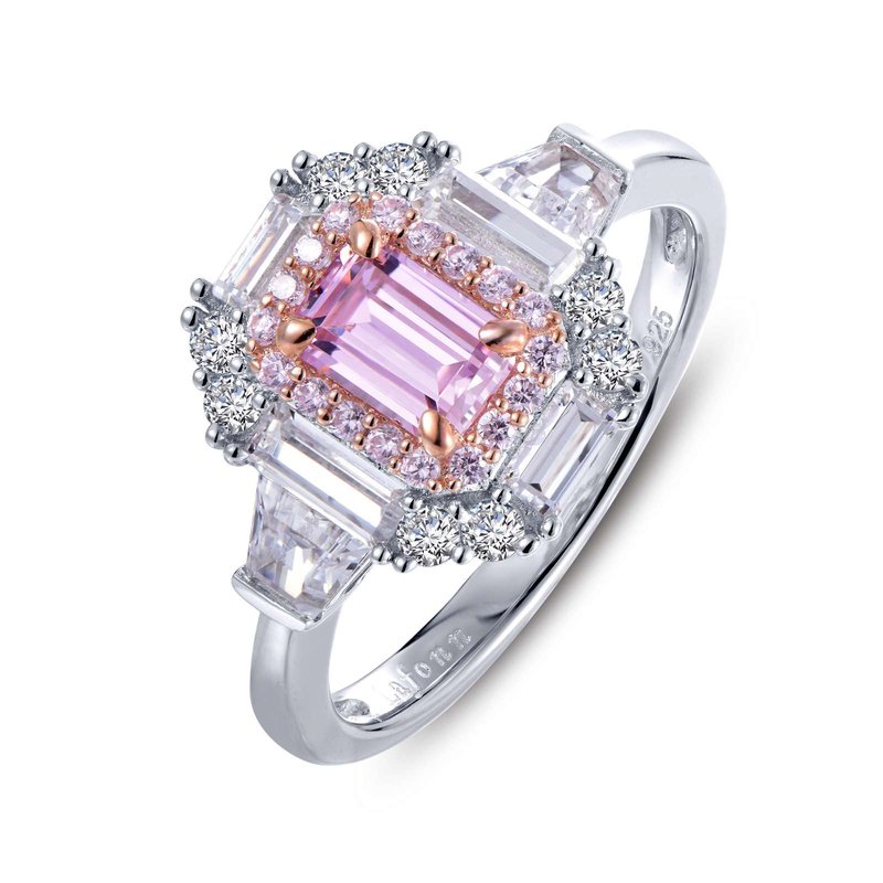Lafonn Fashion Baguette Halo Engagement Ring