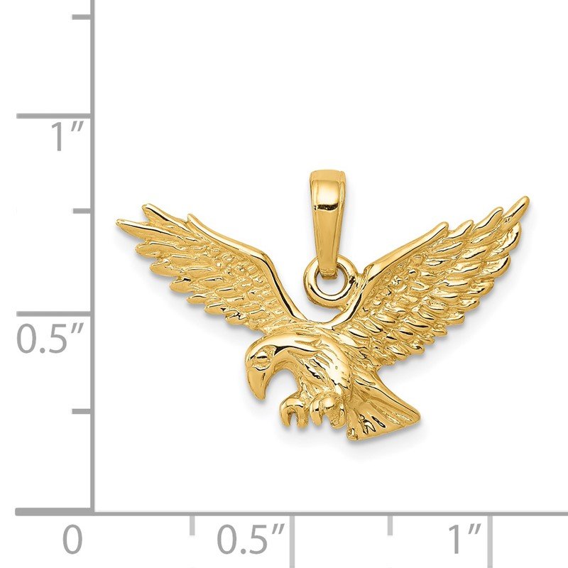 Details about  / 14K Yellow Gold Solid Polished Eagle Pendant C2440