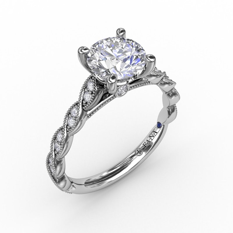 twisted solitaire diamond ring