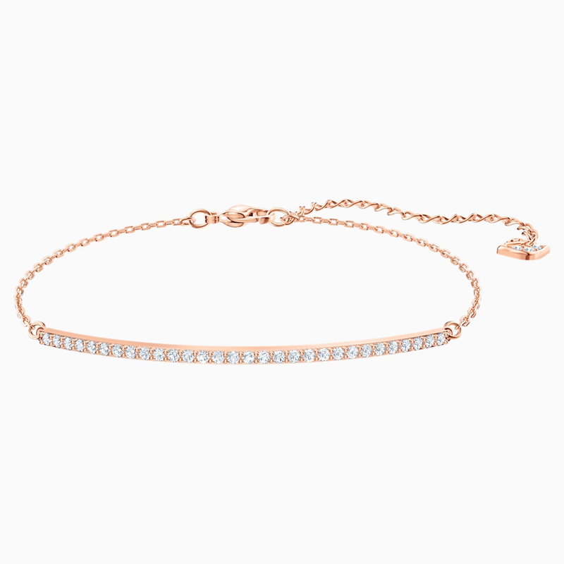 Only Bracelet, White, Rose-gold tone plated