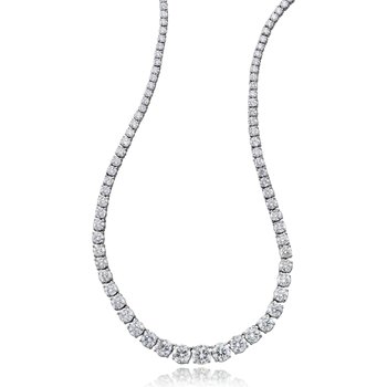 16.22 tcw. 18" Straight Diamond Necklace