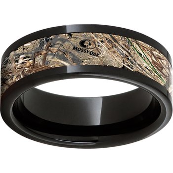 Black Diamond Ceramic™ Pipe Cut Band with Mossy Oak® Duck Blind Inlay