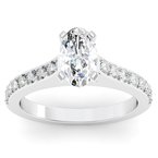  Bead-Set Diamond Engagement Ring