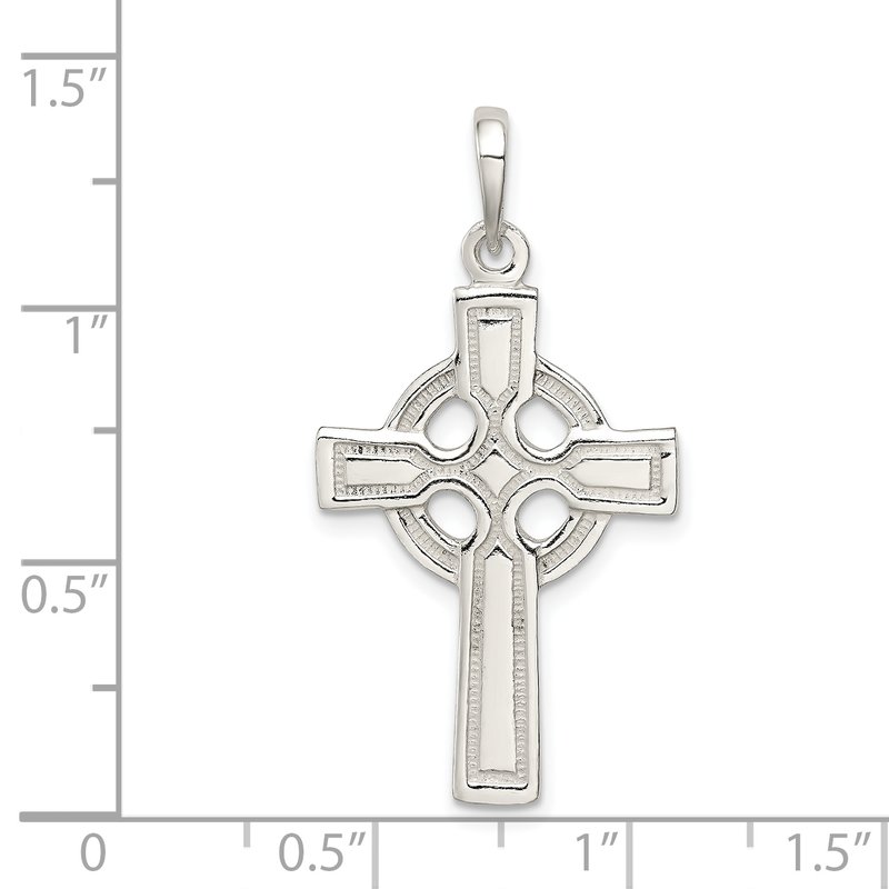 Sterling Silver Polished Cross Pendant 