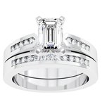 Channel Set Diamond Engagement Ring with Matching Wedding Band