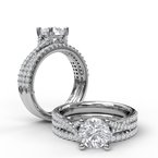 Delicate Late Twist Diamond Engagement Ring