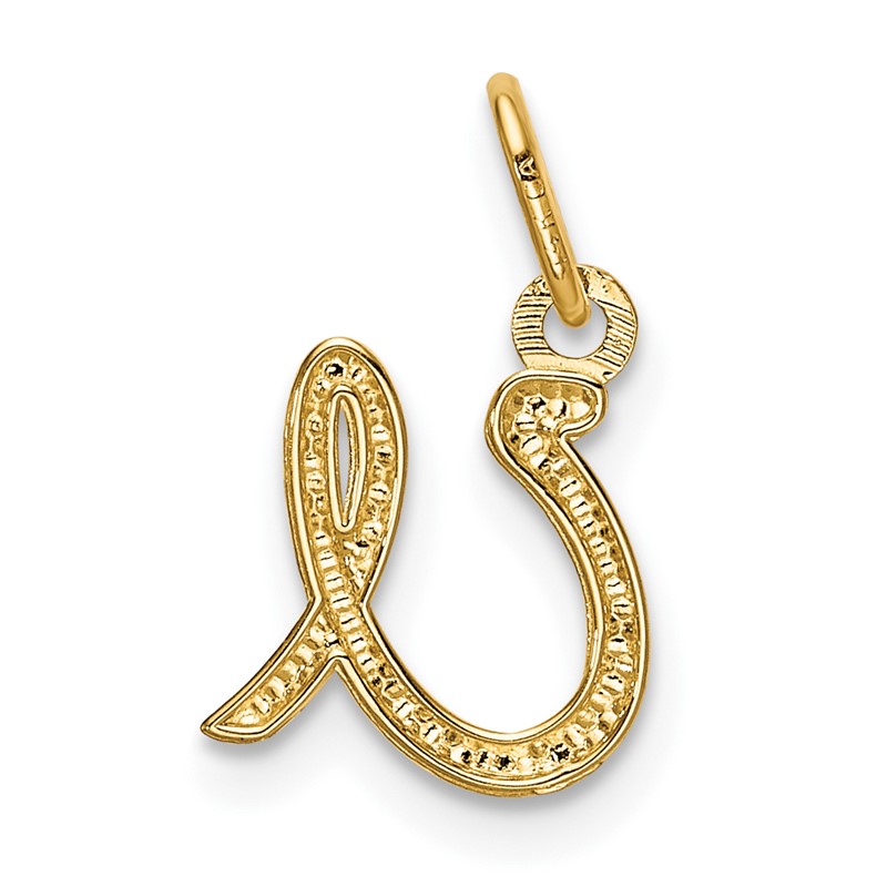 Details about   14k 14kt Yellow Gold  Initial U Charm PENDANT