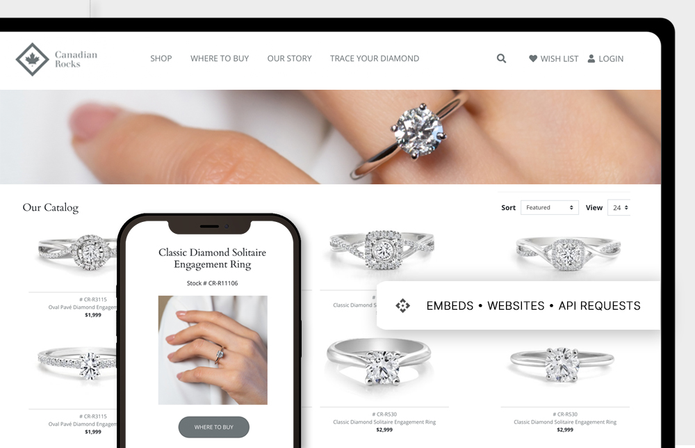 Share Your Jewelry Inventory as Product Showcases or Embeds