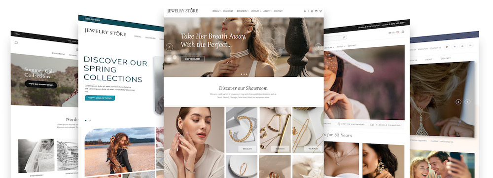 Thinkspace websites for jewelers and brands work on both a desktop and a laptop.