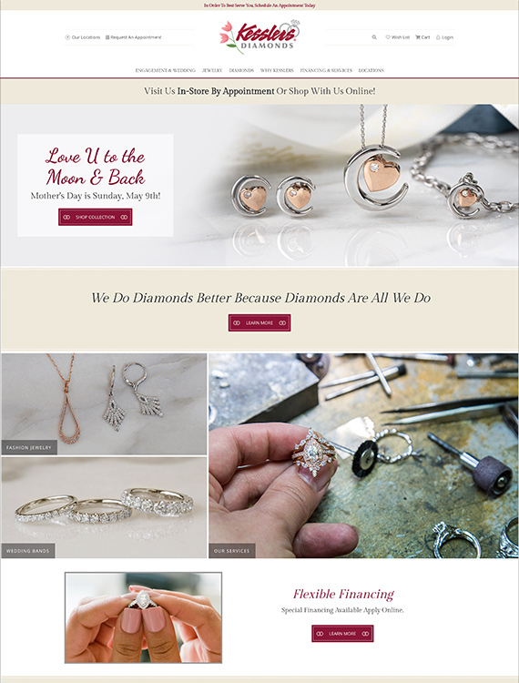 Thumbnail image of Kesslers Diamonds Jeweler Website