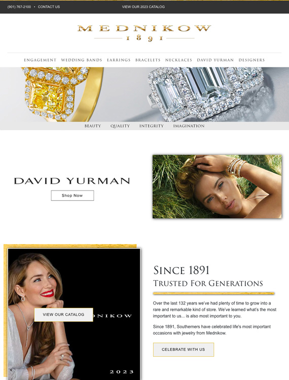 Thumbnail image of Mednikow Jeweler Website