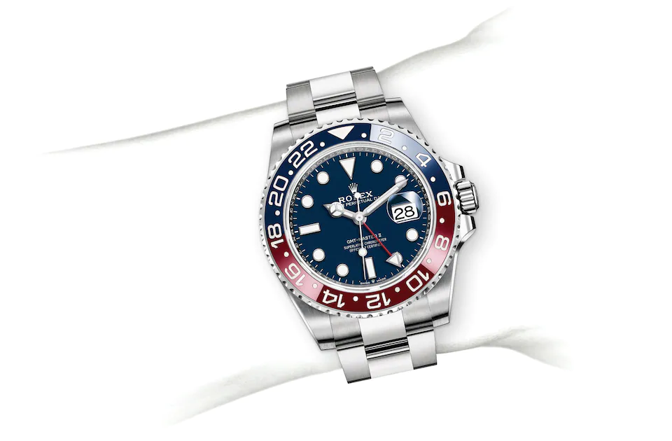 GMT-Master II 126719BLRO Wrist Image - Hartgers Jewelers