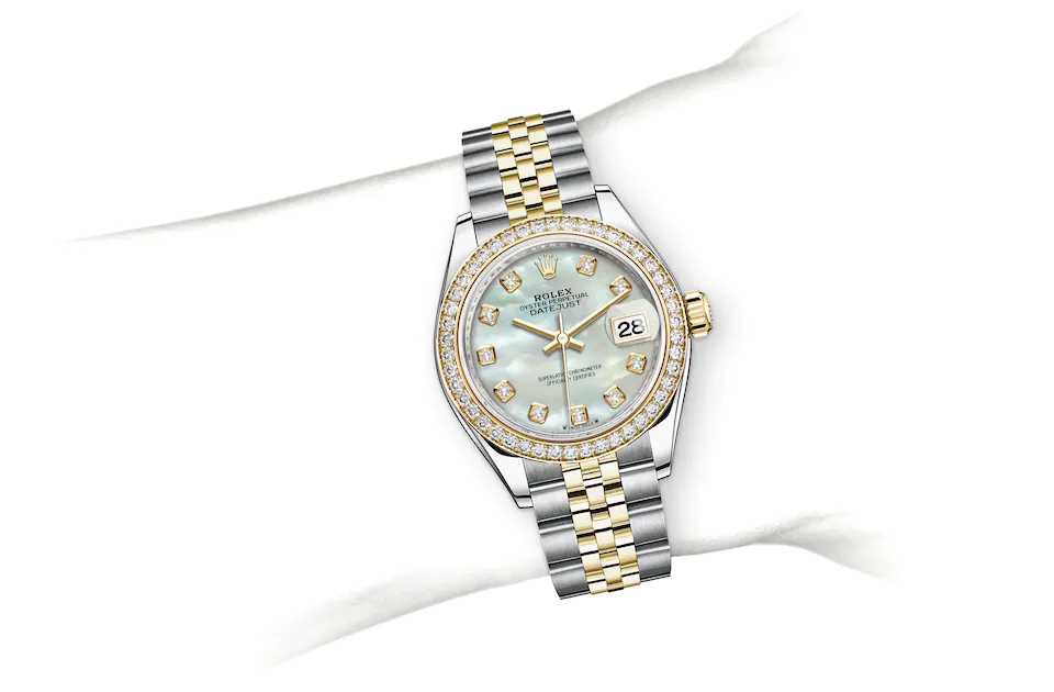 Lady-Datejust 279383RBR Wrist Image - Packouz Jewelers