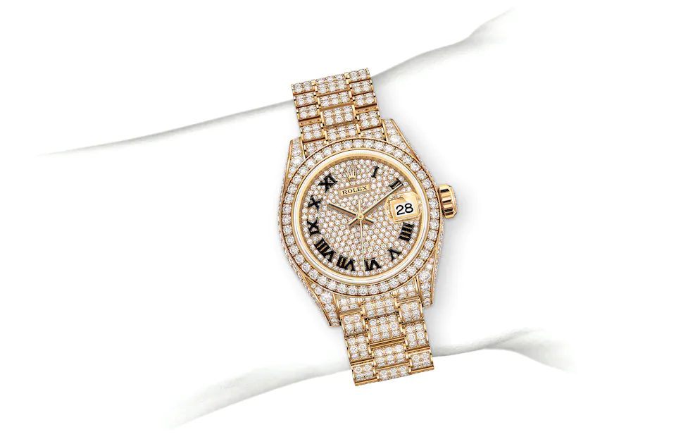 Lady-Datejust 279458RBR Wrist Image - Haltom's Jewelers